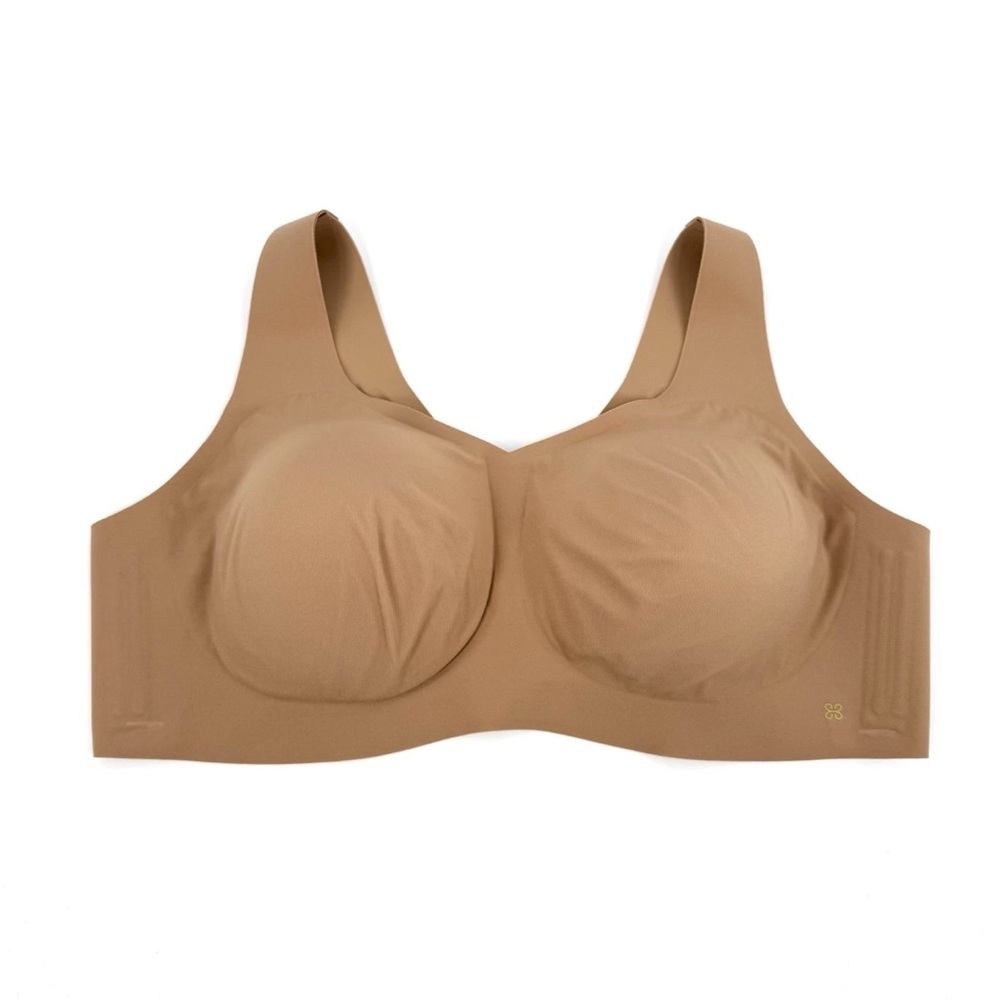 HoneyLove No-Wire Bra Womens Size 3X Beige Stretch Pull-Over Removable Padding